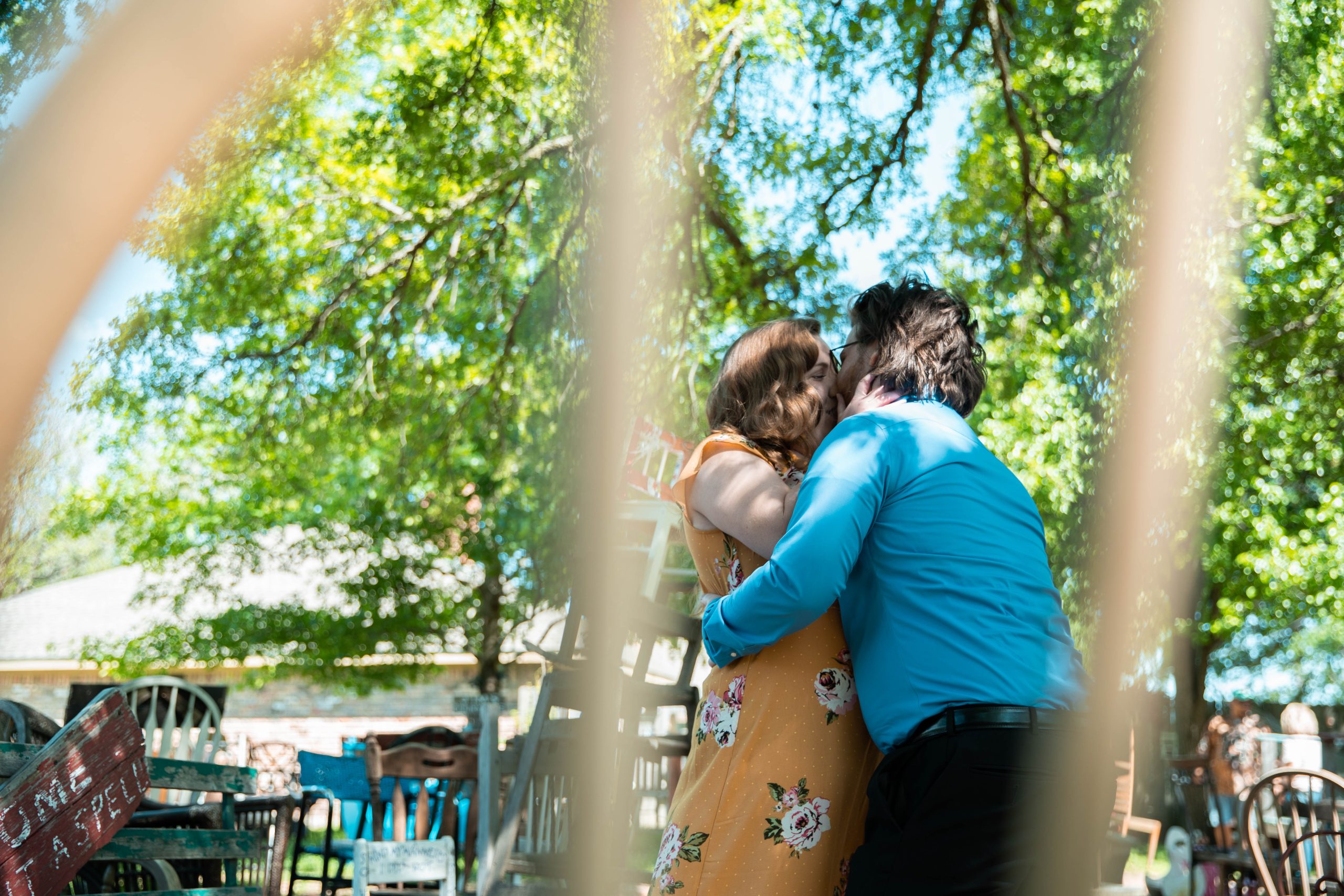 She Said Yes Among the Chairs: A Proposal at Denton’s Chairy Orchard